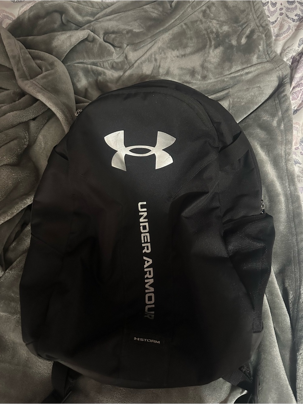 Under Armour Black Backpack with Silver Logo